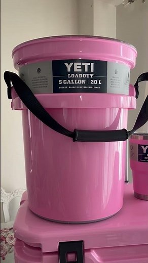New yeti roadie 32 cooler loadout bucket and mugs color power pink #cooler #yeti