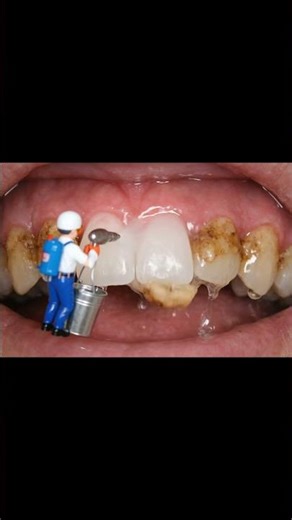 Tiny Window Cleaner Removes Years of Tartar 😳✨ #oddlysatisfying