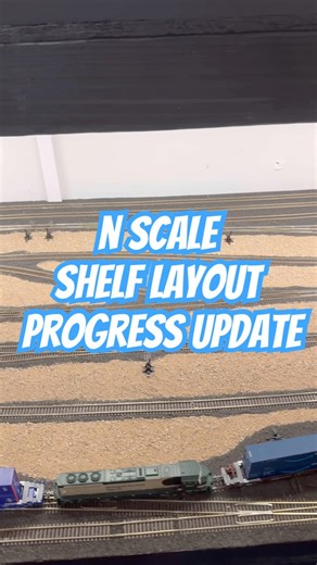 Making more progress on the N scale shelf layout! #railroad #railway #nscale #modeltrains #trains