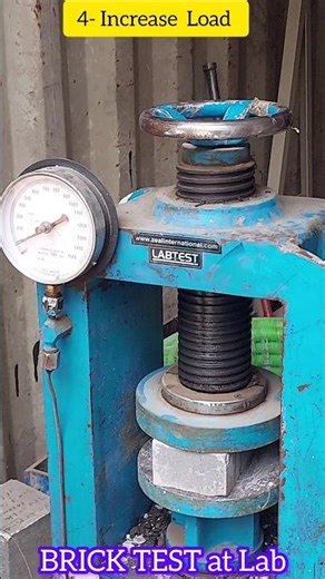 Brick Compressive strength test at Construction site 1st class brick work #shortfeed #construction