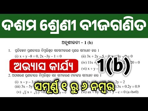 10th class math algebra exercise 1b question answer। dasam srenni bijagannita anusillani 1b answer।