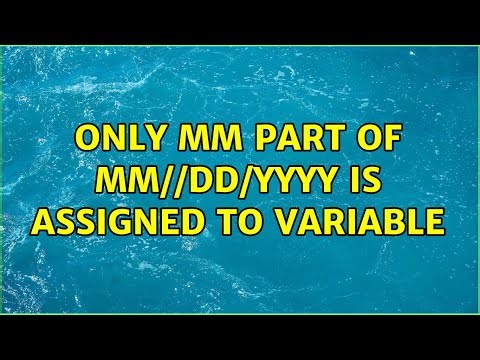Only MM part of MM//DD/YYYY is assigned to variable
