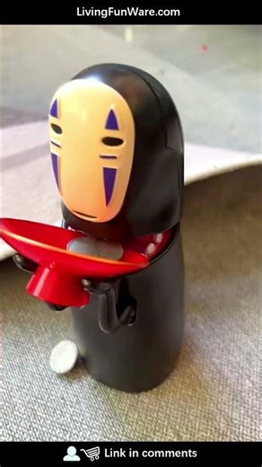 Hiccupping No-Face Coin Bank
