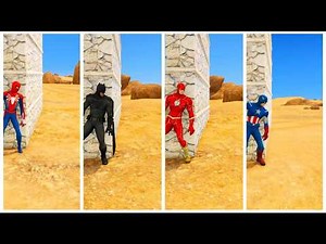 SUPERHERO MEGA BATTLE #1 MARVEL AND DC SUPERHERO BATTLE SPIDERMAN VS IRONMAN VS FLASH VS SUPERMAN