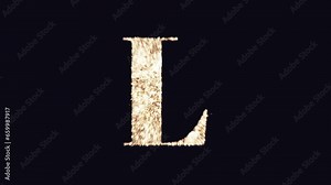 This video features an English alphabet letter "L" as a logo, with golden and white particles emanating from it, creating a rich and exciting effect. You can combine it with your favorite videos.