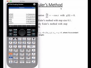 Euler's Method on the HP Prime calculator