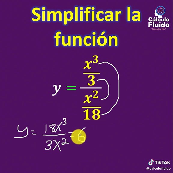 Simplificar la función 🤗 #matematyka #calculos #matematika #profealex #julioprofe #susiprofe