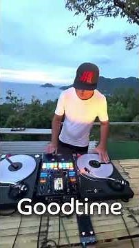 Some people relax at the beach… DJs bring the decks 😂