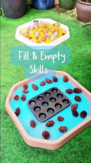 Pinecone Math Tuff Tray | Counting & Sorting Sensory Play for Kids #TuffTray #SensoryPlay
