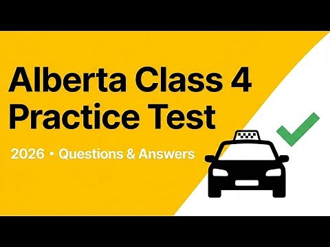 Alberta Class 4 Knowledge Test 2026 | Full Practice Test Questions & Answers (Audio)