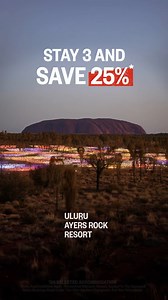 🌅 Save up to 25% when you stay 3 nights or more on selected accommodation at Ayers Rock Resort!* Offer Includes: 🔸 Accommodation for two adults 🔸 Kids 15 & under stay FREE 🔸 Complimentary guest activities^ 🔸 Free Return airport transfers Wake to Ulur̲u glowing at sunrise, wander among the sacred domes of Kata Tjut̲a, and hear stories older than time beneath a sky full of stars. 🌌 Because some places deserve more than a quick hello. Limited time only – book your adventure now: https://bit.l