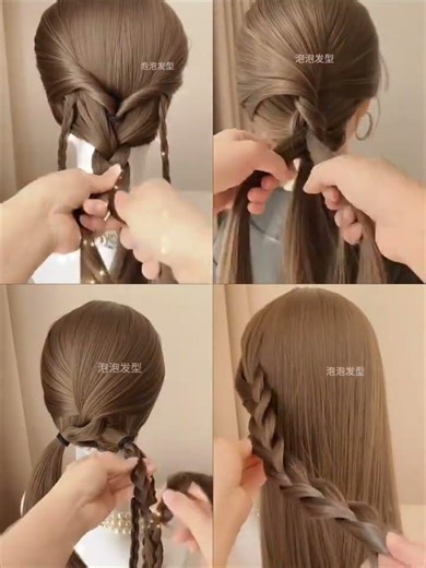 2024 New Year's Hair Trend: Sweet Girl Hairstyles - Bow Double Buns & Side Buns