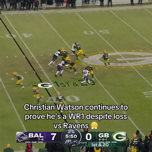 Christian Watson continues to prove he’s a WR1 despite loss vs Ravens 😤 #christianwatson #packers #nfl #viral #fyp