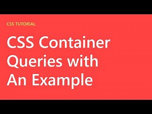 Intro to Container Queries in #CSS w/Example