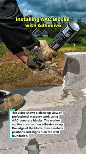 Installing AAC Blocks with Adhesive | Precision Masonry Work