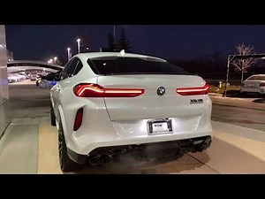 2021 BMW X6 M Competition Mineral White With Taruma Brown Interior And Cold Start + Ambients Light