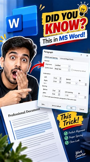 MS Word Paragraph Trick You Should Know 🤯 | Format Like a Pro #shorts #pc #tricks