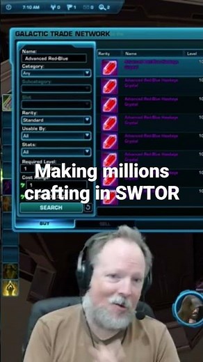 Making Credits In SWTOR from Crafting