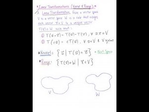Kernel and Range of a Linear Transformation