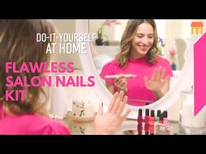 Flawless Salon Nails Kit, Finishing Touch, Electronic Nail File Manicure and Pedicure Tool