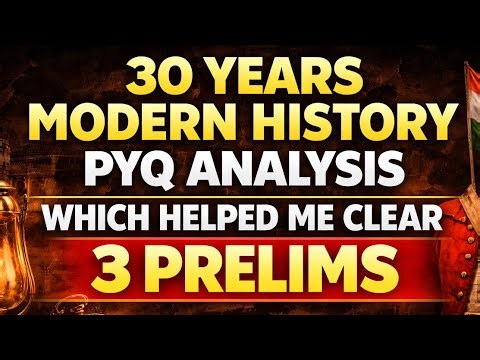 30 Years UPSC HISTORY PYQs (1995–2025) | 20+ Marks Guaranteed 🔥