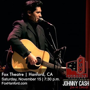 📣🎵🎤🎸 Saturday, November 15 at the Hanford Fox Theatre! 🎟 Get tickets: bit.ly/JohnnyCashTributeHanford Don't miss a show that Walks the Line! For the past 18 years, James Garner and his incredible band have captured the live sound of Johnny Cash’s legendary music with stunning accuracy. This is more than just a concert – it’s a world-class tribute to the ‘Man in Black’ that has captivated audiences across the country. Featured live on local PBS stations, along with performances at the iconic