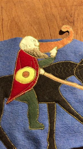 Pictish Horseman Art: Needle Felting Techniques