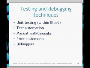 BlueJ Chapter 7 Part 1 Testing Introduction