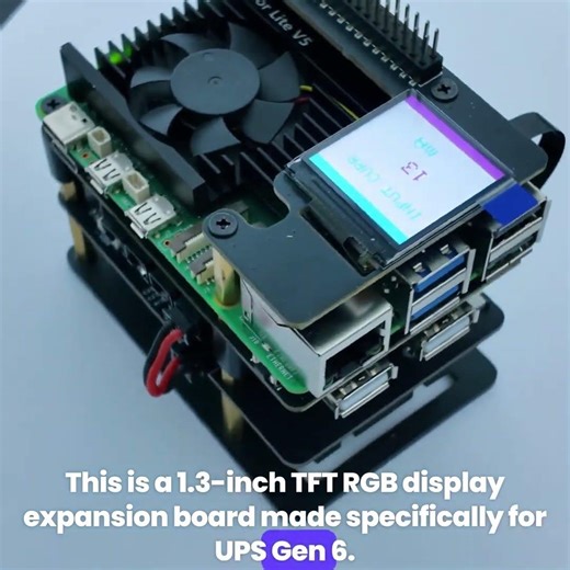 1.3 Inch TFT RGB screen L-shaped expansion board for UPS Gen 6, SKU: EP-0251 #UPS gen 6 #Raspberrypi