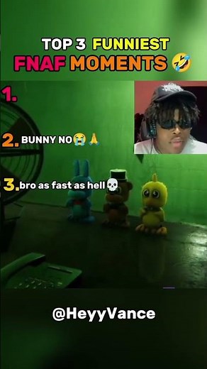 Top 3 Funniest FNAF Moments 😂 | Hilarious Five Nights at Freddy’s Clips You Can’t Miss! #fnaf #funny