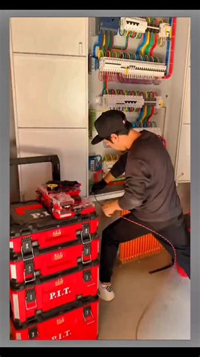 Real Engineerings | Engineering & Technology & Gadgets & DIY on Instagram: "The Art of Cable Management: Industrial Panel Wiring! ⚡🔌 ​Watch a master electrician bring a main distribution board to life! This isn't just plugging in a cord; it is the high-stakes world of three-phase power distribution where organization and connection quality are everything. ​The Anatomy of a Safe Install ​Dealing with high amperage requires specialized tools and techniques to ensure the system doesn't overheat or