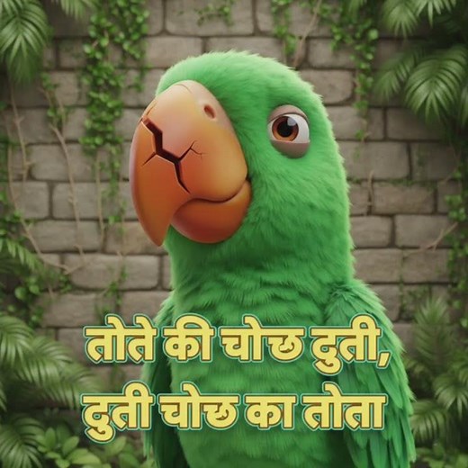 🦜तोते की चोंच टूटी | Fun Hindi Tongue Twister Challenge | Viral Short Video 2025"🦜#Short#funny