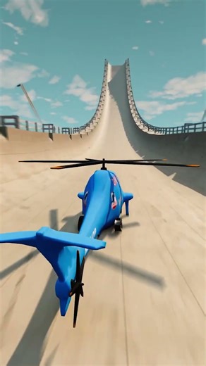 Tractor And Helicopter vs Mega Ramp | Extreme Crash Test - BeamNG.drive