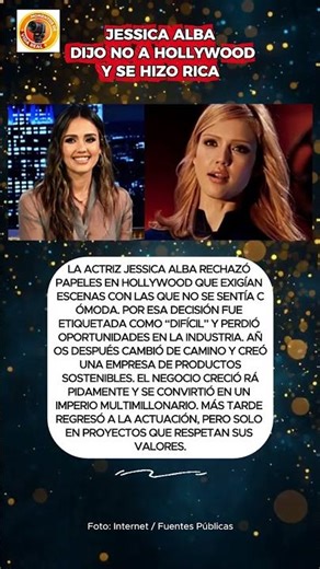 JESSICA ALBA DIJO NO A HOLLYWOOD Y SE HIZO RICA