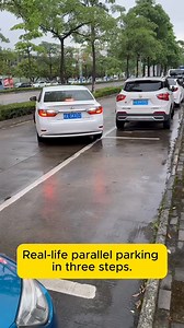Real life parallel parking in 3 steps. #drive #driving #driver #drivinglessons | Driving Hacks