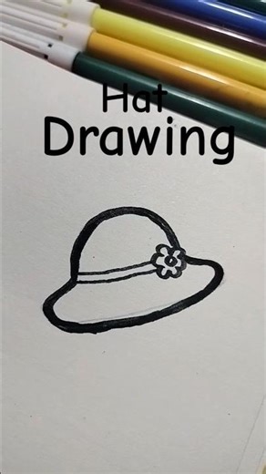 "cute hat drawing"#art #shortsfeed #shortsviral #youtubeshorts #shorts