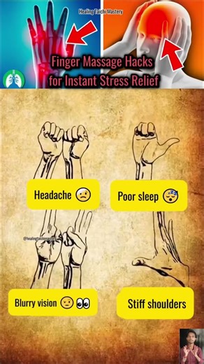 Finger Massage Hacks for Instant Stress Relief #shorts #fitness