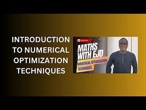 1. Introduction to Numerical Optimization Techniques