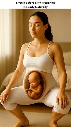 ✅ Pregnancy Stretch Before Birth | Prenatal Exercise for Normal Delivery #shortsfeed