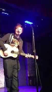 Ed Sheeran singing "Happy Birthday!"