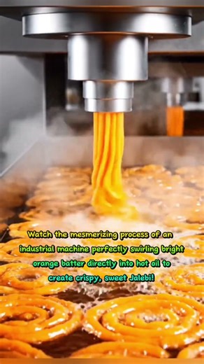 💯 MASSIVE Jalebi Machine! Satisfying Indian Sweet Making 🤤 #shortsfeed
