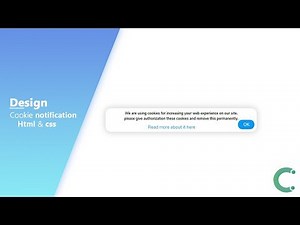cookies notification design in html and css