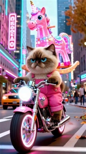 Kitty’s Neon Pink Rocking Car Surprise! 🌟 The Coolest Ride to Share with All Her Friends! 🐱🤩