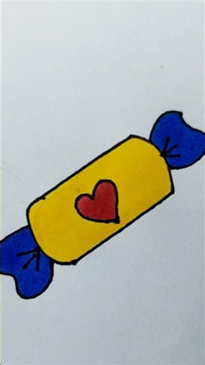 Toffee Drawing Step by Step | Easy Art for Beginners #shorts