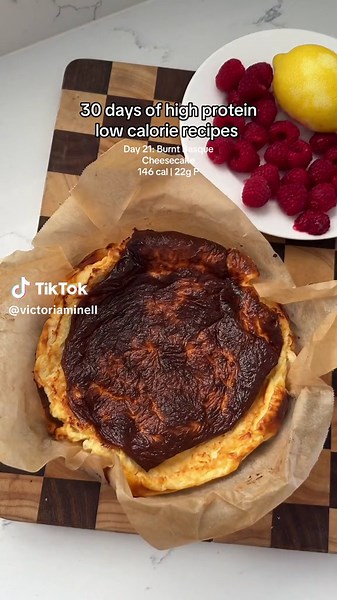 High Protein Cottage Cheese Basque Cheesecake Recipe