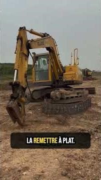 Comment réparer une chenille cassée ? #satisfaisant #construction #pelleteuse #viral