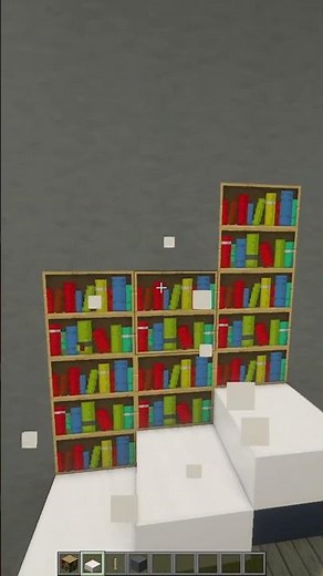 Minecraft Bookshelf Design| #shorts #minecraft