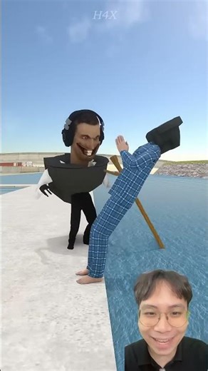 #greenscreen #shorts Tháo cây của Tv man mà ko té