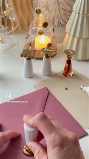 this is your sign to wax seal your letters! #shorts #christmas #waxseal #holiday #ideas