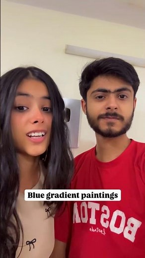 Blue gradient paintings | Acrylic paintings | Art promotion